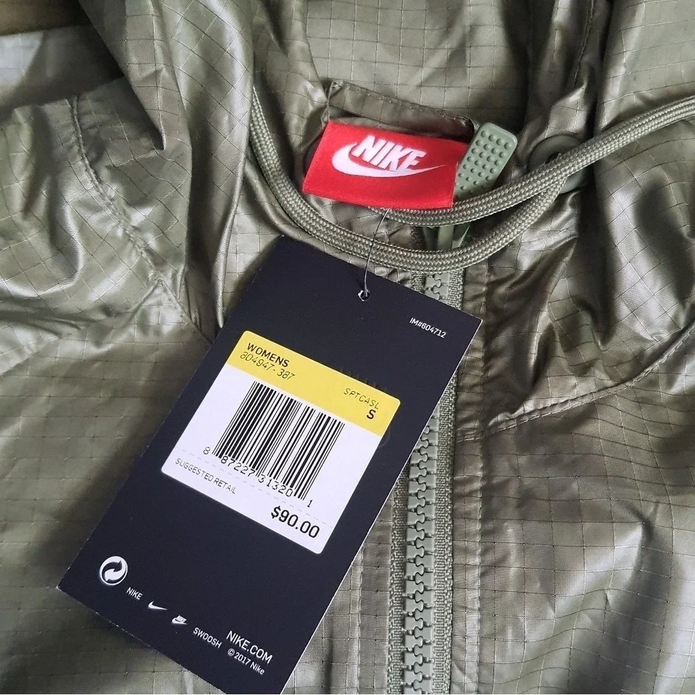 Nike Windrunner Jacket Zip up Windbreaker Womens S Green - Picture 6 of 6